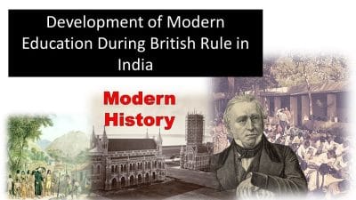 Development of Education under British Rule