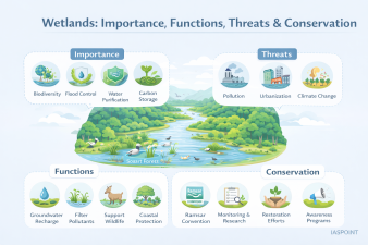 Wetlands: Importance, Functions, Threats & Conservation