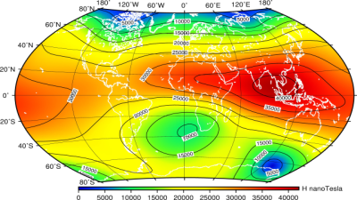 Intensity Gradient of the Geomagnetic Field