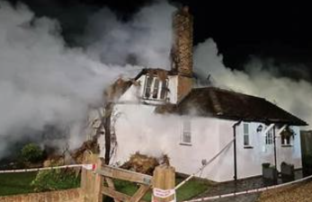 Fire Destroys 38 Thatched Houses in Kakinada