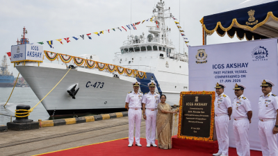 Commissioning of ICGS Akshay Fast Patrol Vessel