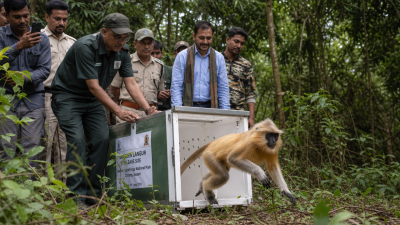 Golden Langur Rescue and Release in Sikhna Jwhwlao Park