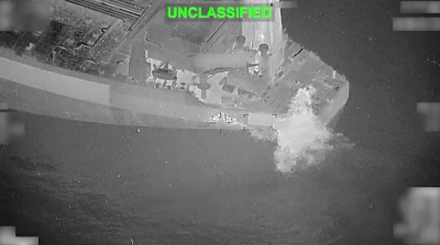 Hellfire missile Iran blockade