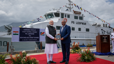 Made in India Fast Patrol Vessel PS LESPWAR Transfer