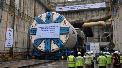 Ahmedabad-Mumbai Bullet Train Largest TBM Launch
